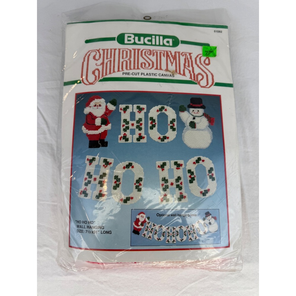 New Vintage NEW Bucilla Christmas Ho Ho Ho Wall Hanging #61082‎